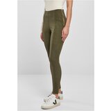 UC Ladies Ladies Washed Faux Leather Pants olive