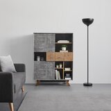 Bessagi Home Moderna Visoka Komoda Casper, Barva Betona In Hrasta | Shoptok.si