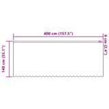  Čipkasta zavjesa sa zavjesama Cvjetni Bijela 400 x 140 cm Poliester | shoptok.hr