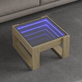 Furnova Klubska mizica z neskončnimi LED sonoma hrast 50x53x30 cm, (21914457) Cene