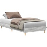 vidaXL Postelja 90x200 cm Siva Sonoma, Naravni les, (22052411) | Shoptok.si
