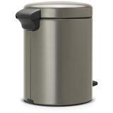 Brabantia Koš za odpadke s pedalom 5L s plastičnim vložkom - platinum | Shoptok.si