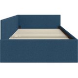 vidaXL Kotna postelja Modra 90 x 200 cm Tkanina in oblikovan les | Shoptok.si
