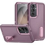 AVIZAR Ojačana zaščita za Galaxy S26 Plus tri-materilana s stojalom, Roza, (5000274415) | Shoptok.si