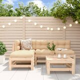 Maison Chic Seti vrtnega pohištva - Vrtna garnitura - Vrtni pohištvo set 5-delna z blazinami trdna tikovina, (21817808) | Shoptok.si