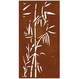  Vrtni zidni ukras 105 x 55 cm čelik COR-TEN s uzorkom bambusa | shoptok.hr