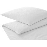 Elegante posteljnina 140/200 cm žakar bela | Shoptok.si