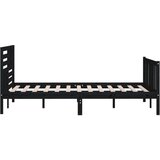  Za krevet od masivnog drva crni 200 x 200 cm | shoptok.hr