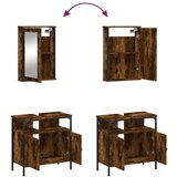  2-dijelni set kupaonskog namještaja dimljena boja hrasta drveni | shoptok.hr