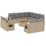  12-dijelni set vrtnih sofa od poliratana s jastucima bež | shoptok.hr