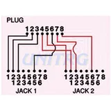 Splitter 2xNetwork RJ45 MŽŽ