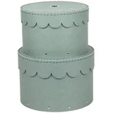 Mentol zelene kartonske kutije za pohranu u setu 2 kom s poklopcem ø 26x17,5 cm Wilma –