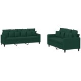  2-dijelni set sofa s jastucima tamnozeleni baršunasti | Eponuda.ba