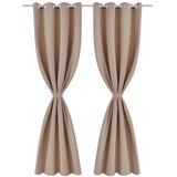  Zavjesa za Zamračivanje s Metalnim Prstenovima 2 kom 135x175 cm Krem | shoptok.hr