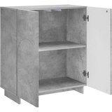  Komoda Betonska siva 67 x 34,5 x 75 cm Konstruirano drvo Slike