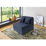 CARRYHOME FOTELJ S FUNKCIJO LEŽIŠČA, modra tekstil | Shoptok.si