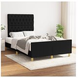  Za krevet s uzglavljem crni 120 x 200 cm od tkanine | shoptok.hr