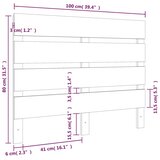  Uzglavlje sivo 100 x 3 x 80 cm od masivne borovine | shoptok.hr
