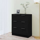  Komoda crna 60 x 30 x 70 cm od konstruiranog drva | shoptok.hr