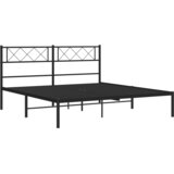  Metalni okvir za krevet s uzglavljem crni 120x190 cm | shoptok.hr