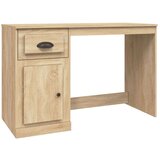 vidaXL Pisalna miza s predalom sonoma hrast 115x50x75cm inženirski les | Shoptok.si