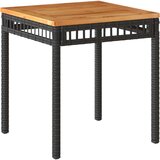  3-dijelni bistro set s jastucima poliratan i drvo bagrema crni | shoptok.hr