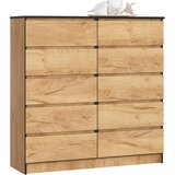 AKORD Komoda, 10 Predalov, Hrast Craft, (5000332081) | Shoptok.si