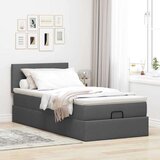 vidaXL otomanski okvir kreveta s madraca tamnosivi 80x200cm od tkanine | shoptok.hr