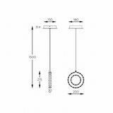 Zuma line MD3713-1-3GT - LED prigušiva luster na sajli GIRONA LED/10W/230V zlatna | Eponuda.com