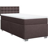  Krevet s oprugama i madracem tamnosmeđi 90 x 200 cm od tkanine | shoptok.hr