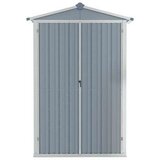 vidaXL Vrtno spremište sivo 107,5 x 46 x 183 cm od pocinčanog čelika | shoptok.hr