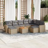 Maison Chic Seti vrtnega pohištva - Vrtna garnitura - Vrtni pohištvo set 10-delna z blazinami bež poli ratan, (21816349) | Shoptok.si