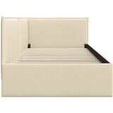  Kutni okvir kreveta s uzglavljem Krema 100 x 200 cm tkanina | shoptok.hr