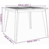  Vrtna miza 110x110x75 cm trden akacijev les, (20665668) | Shoptok.si