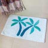 Rex London Bijela/plava kupaonska prostirka 50x80 cm Palm Trees – | shoptok.hr