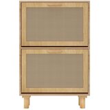 Ormarić za cipele smeđi 52 x 25 x 80 cm drvo i prirodni ratan | Eponuda.ba