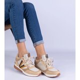 Gemre Brown women's sneakers with hidden wedge Ninella | Shoptok.si