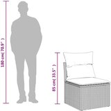 vidaXL 4-dijelni set vrtnih sofa poliratan i bagrem s jastucima sivi | shoptok.hr