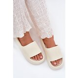 Boto Women's Lightweight Foam Slippers On Thick Sole Ecru Querceria | Shoptok.si