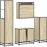 vidaXL 4-dijelni set kupaonskog namještaja boja hrasta sonome drveni | shoptok.hr