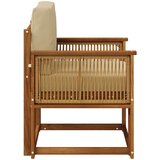  Srednja sofa za van Čvrsto drvo akacije Prirodna | shoptok.hr