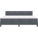  LED Box Spring Krevet Tamno siva 200 x 200 cm Baršun | shoptok.hr