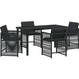  Set za vrtni blagovanjem s jastučićima Crni Poli Ratan | shoptok.hr