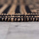 Flair Rugs Crni/u prirodnoj boji ručno rađen tepih od mješavine jute 120x170 cm Meander Jute – | shoptok.hr