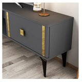 Hanah home TV komoda Doruk, 150x44,6x29,6 cm, antracit-zlatna boja | Eponuda.ba