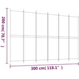 Sobna pregrada s 6 panela crna 300x200 cm od tkanine | Eponuda.ba