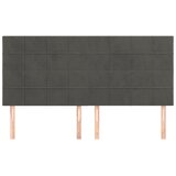  Uzglavlje tamno sivo 160x5x118/128 cm baršunasto | shoptok.hr