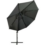  Vrtni senčnik z LED lučkami antraciten 300 cm | Shoptok.si