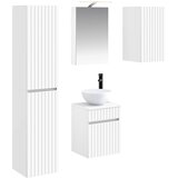  Set ormarića za kupaonicu 5 pcs Bijela 40 x 10,5 x 60,5 cm | Shoptok.si