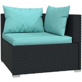  10-dijelna vrtna garnitura od poliratana s jastucima crna | shoptok.hr